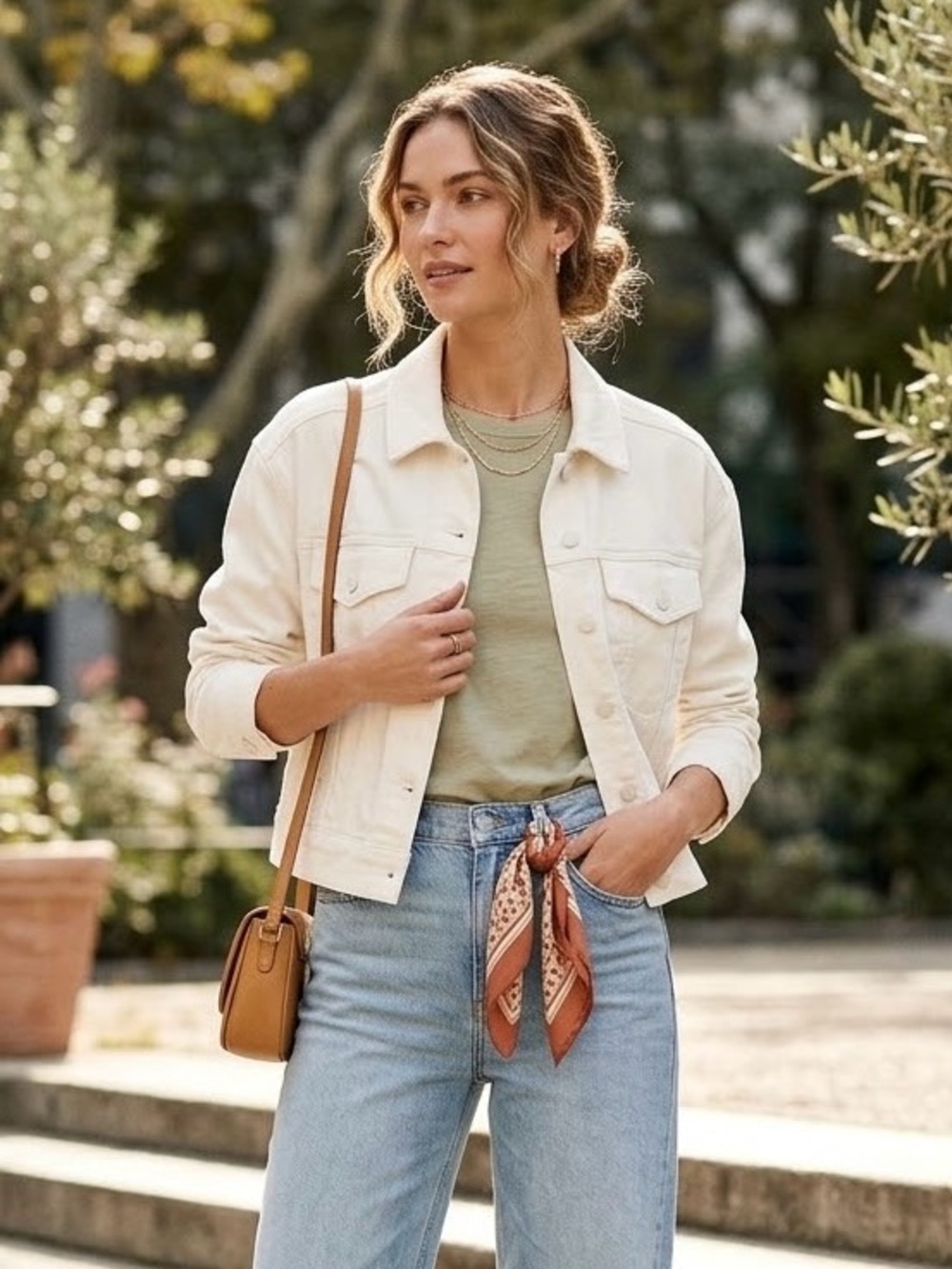 Athleta Skyline Chore Denim Trucker Jacket (Bright White)